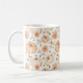 Mug Citrouilles Fleurs Blanches Crème Pêche (Gauche)