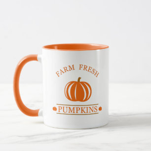 Mug Citrouilles fraîches de ferme élégantes vintage au