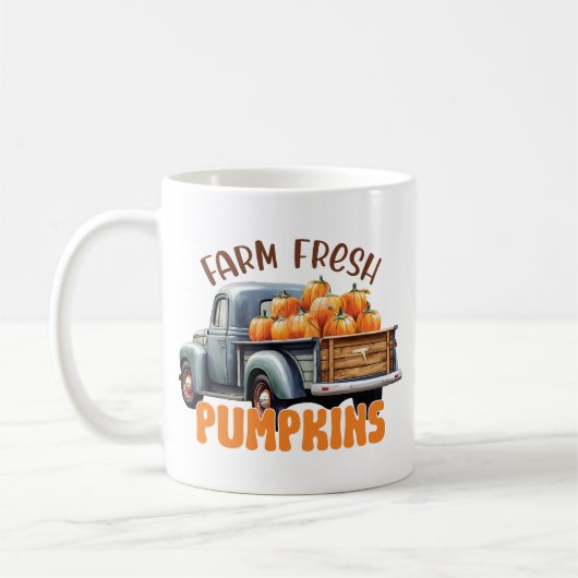Mug Citrouilles frais - Camion rustique (Gauche)