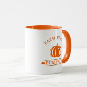 Mug Citrouilles frais de ferme automne (Devant droit)
