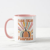 Mug Citrouilles frais de la ferme rétro (Gauche)
