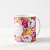 Mug Citrouilles groovy rose orange Halloween (Devant droit)