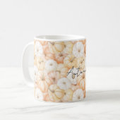 Mug Citrouilles orange blanc crème de pêche (Devant gauche)