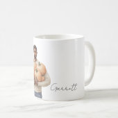 Mug Citrouilles oranges homme noir (Devant droit)