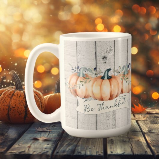 Mug Citrouilles rustiques à l'aquarelle