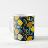 Mug Citrus citron citron doodé main dessiné motif back (Devant gauche)