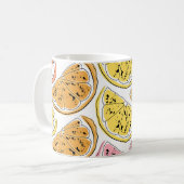 Mug Citrus citron vintage Texture d'été (Devant gauche)