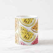 Mug Citrus citron vintage Texture d'été (Centre)