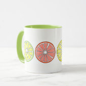 Mug Citrus Fruit Orange Pamplemousse Citron Lime Tropi (Devant gauche)