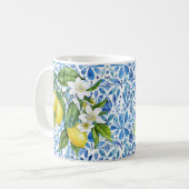 Mug Citrus méditerranéen et carreaux bleus (Devant gauche)