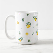 Mug Citrus Squeeze Aquarelle Jaune Citrons Musique (Gauche)