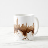 Mug City Skyline Coffee Stain Art (Devant droit)