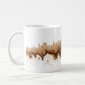 Mug City Skyline Coffee Stain Art (Gauche)