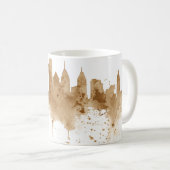 Mug City Skyline Coffee Stain Art (Devant droit)