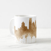 Mug City Skyline Coffee Stain Art (Devant gauche)