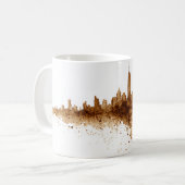 Mug City Skyline Coffee Stain Art (Devant gauche)