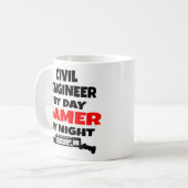 Mug Civil Engineer Loves Playing Video Games (Devant gauche)