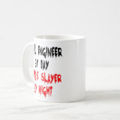 Mug Civil Engineer Zombie Slayer Joke (Devant gauche)