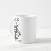 Mug Cl De 2025 Drôle Chat Noir (Devant gauche)