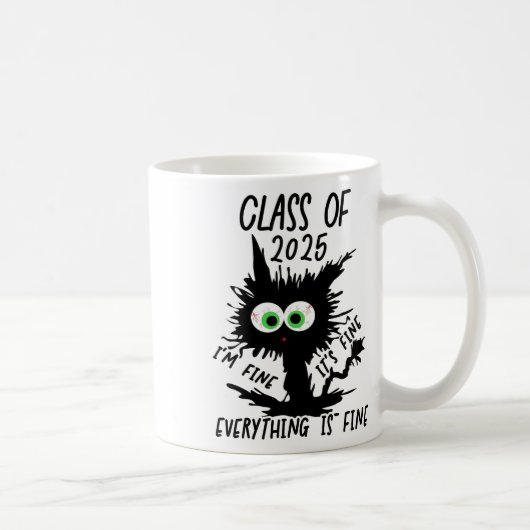 Mug Cl De 2025 Drôle Chat Noir (Droite)