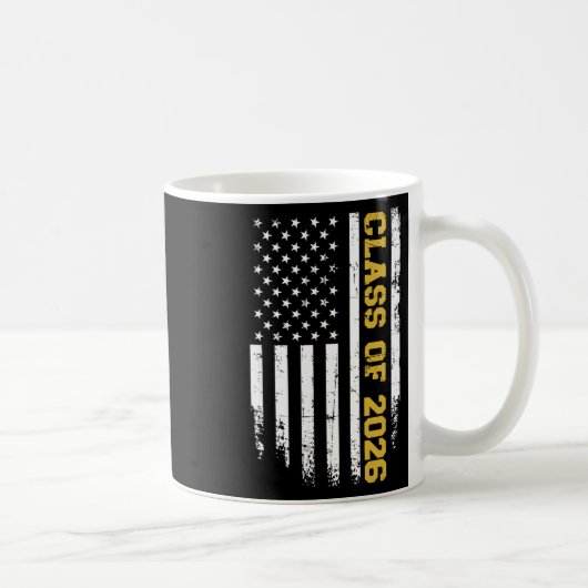 Mug Cl de 2026 Diplôme Drapeau Américain Vintage (Droite)