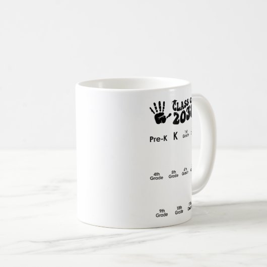 Mug Cl De 2038 Augmenter Avec Moi Empreinte À La Main (Devant droit)