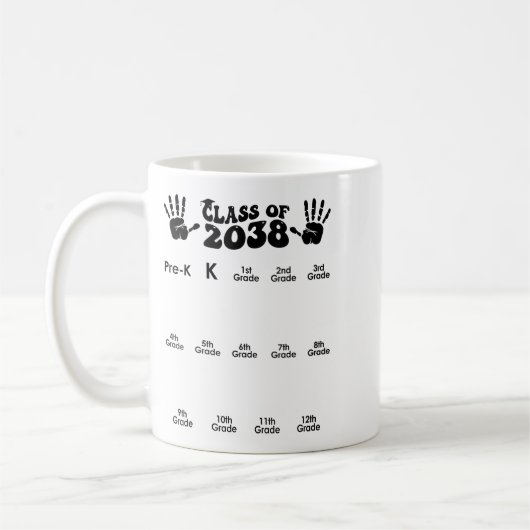Mug Cl De 2038 Augmenter Avec Moi Empreinte À La Main (Gauche)