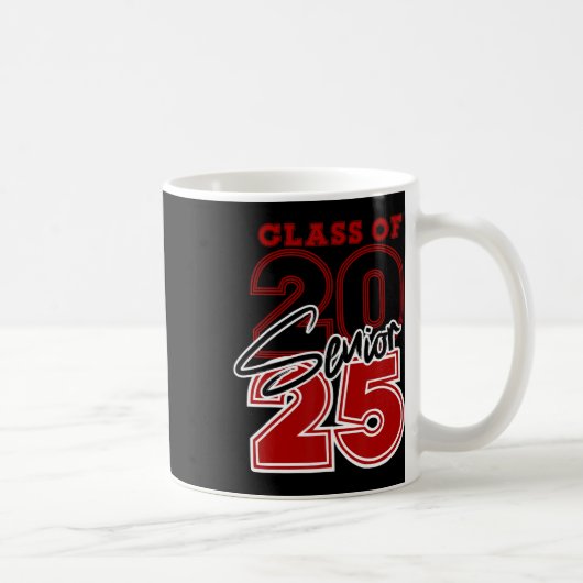 Mug Cl Of 2025 Senior - 2025 Graduation Red (Droite)