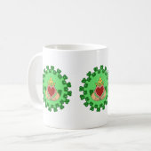Mug Claddagh et entrelacs verts (Devant gauche)