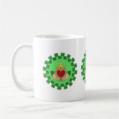 Mug Claddagh et entrelacs verts (Gauche)