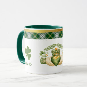 Mug Claddagh & Tartan irlandais