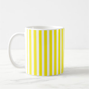 Mug Clair Jaune et Blanc Verticale Gratté