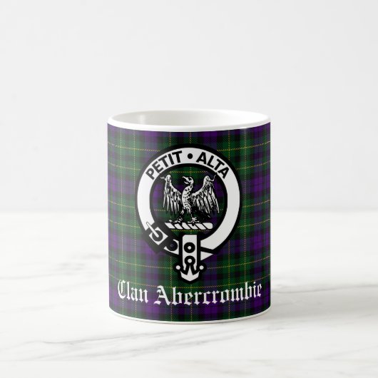 Mug Clan Abercrombie Crest Badge & Tartan (Centre)