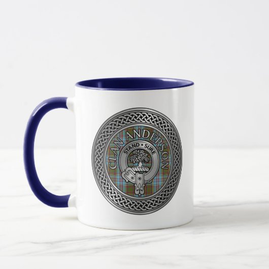 Mug Clan Anderson Crest & Tartan Knot (Gauche)