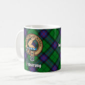 Mug Clan Armstrong Crest sur Tartan (Devant gauche)