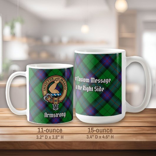 Mug Clan Armstrong Crest sur Tartan