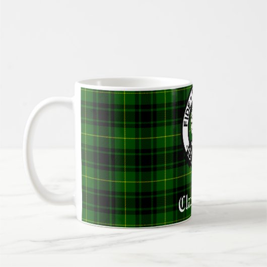Mug Clan Arthur Crest Badge & Tartan (Gauche)