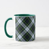 Mug Clan blanc vert rustique plaid Gordon Tartan (Gauche)
