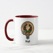 Mug Clan Boyd Crest sur Tartan (Gauche)