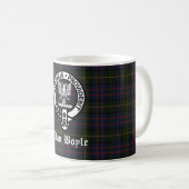 Mug Clan Boyle Crest Badge & Tartan (Devant droit)