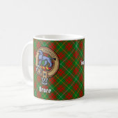 Mug Clan Bruce Crest sur la chasse Tartan (Devant gauche)