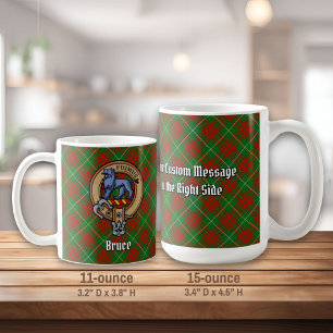 Mug Clan Bruce Crest sur la chasse Tartan