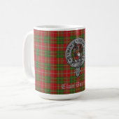 Mug Clan Burnett Crest Badge & Tartan (Devant gauche)
