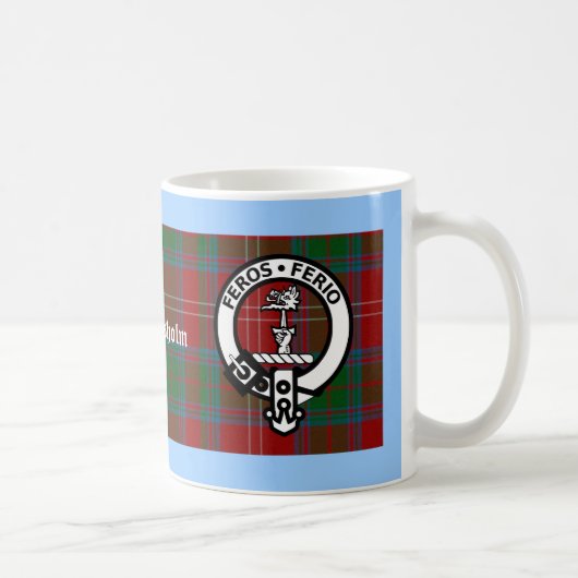 Mug Clan Chisholm Tartan & Crest Badge (Droite)