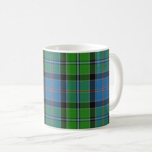 Mug Clan classique plaid bleu et vert de Stirling de (Devant droit)