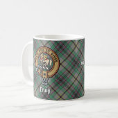 Mug Clan Craig Crest sur Tartan (Devant gauche)