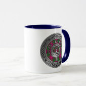 Mug Clan Crawford Crest & Tartan Knot (Devant droit)