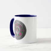 Mug Clan Crawford Crest & Tartan Knot (Devant gauche)