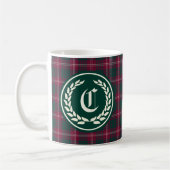 Mug Clan Crawford Tartan Monogramme (Gauche)
