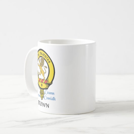 Mug Clan Crest d'Écosse Brown (Devant gauche)